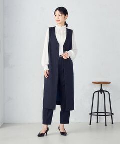 COMME CA ISM / コムサイズム ロング・マキシ丈ワンピース | 【セットアップ対応】杢調ロングジレワンピース