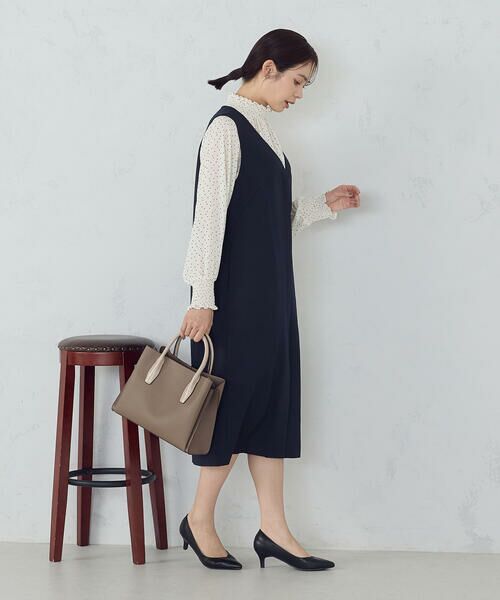 COMME CA ISM / コムサイズム ロング・マキシ丈ワンピース | 【セットアップ対応】杢調ロングジレワンピース | 詳細11