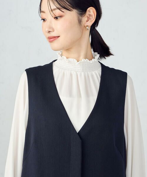 COMME CA ISM / コムサイズム ロング・マキシ丈ワンピース | 【セットアップ対応】杢調ロングジレワンピース | 詳細15