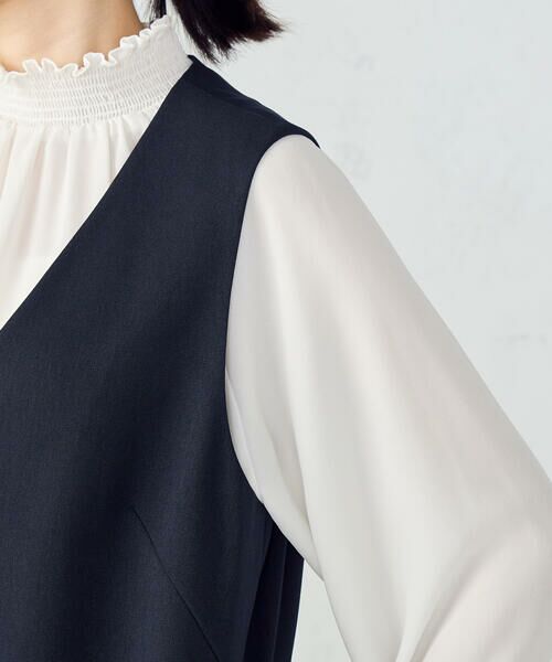 COMME CA ISM / コムサイズム ロング・マキシ丈ワンピース | 【セットアップ対応】杢調ロングジレワンピース | 詳細16