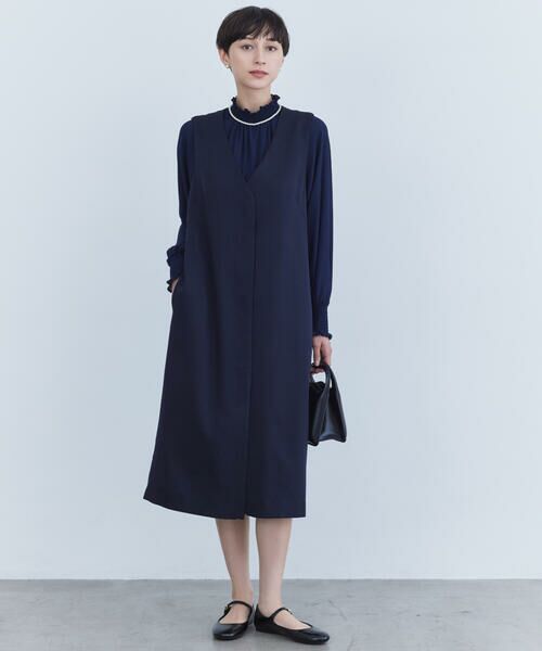 COMME CA ISM / コムサイズム ロング・マキシ丈ワンピース | 【セットアップ対応】杢調ロングジレワンピース | 詳細2