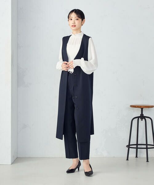 COMME CA ISM / コムサイズム ロング・マキシ丈ワンピース | 【セットアップ対応】杢調ロングジレワンピース | 詳細5