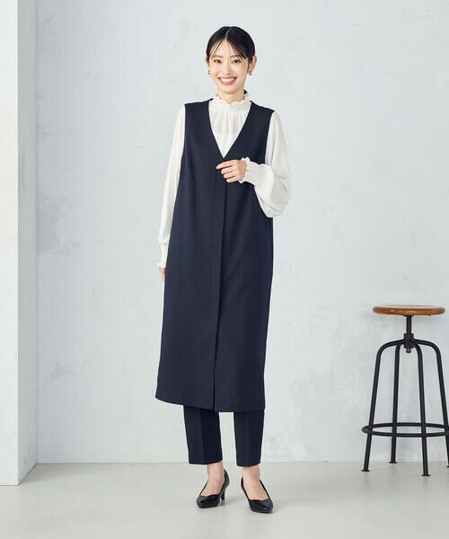 COMME CA ISM / コムサイズム ロング・マキシ丈ワンピース | 【セットアップ対応】杢調ロングジレワンピース | 詳細6