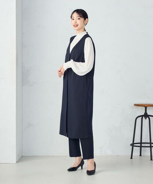 COMME CA ISM / コムサイズム ロング・マキシ丈ワンピース | 【セットアップ対応】杢調ロングジレワンピース | 詳細7