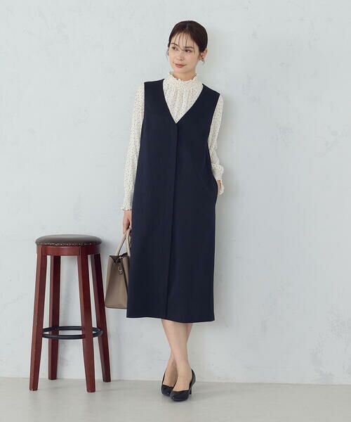 COMME CA ISM / コムサイズム ロング・マキシ丈ワンピース | 【セットアップ対応】杢調ロングジレワンピース | 詳細9