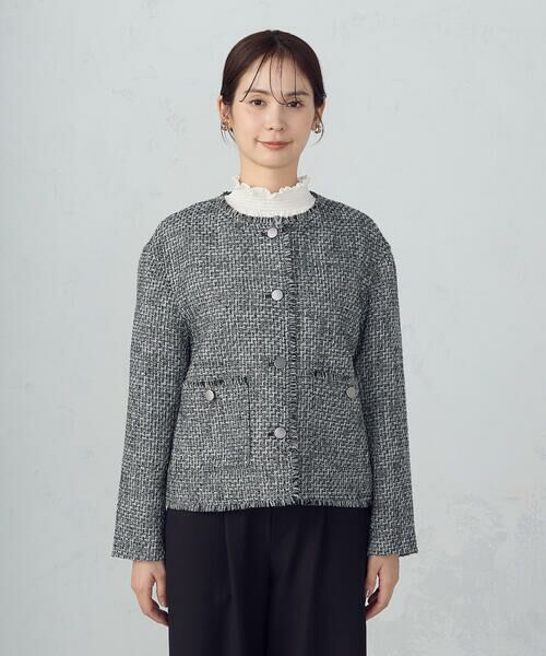 COMME CA ISM / コムサイズム ノーカラージャケット | ファンシーツイード　ノーカラージャケット | 詳細11