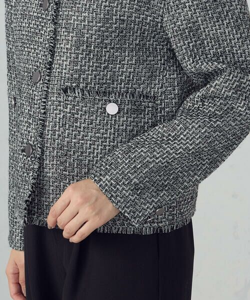 COMME CA ISM / コムサイズム ノーカラージャケット | ファンシーツイード　ノーカラージャケット | 詳細15