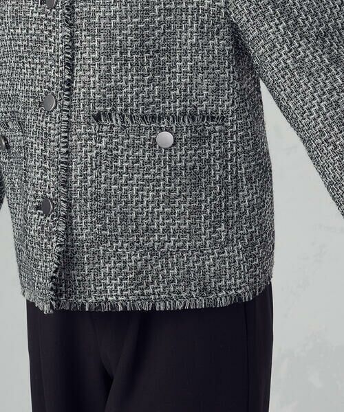 COMME CA ISM / コムサイズム ノーカラージャケット | ファンシーツイード　ノーカラージャケット | 詳細17