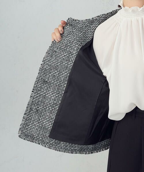 COMME CA ISM / コムサイズム ノーカラージャケット | ファンシーツイード　ノーカラージャケット | 詳細18