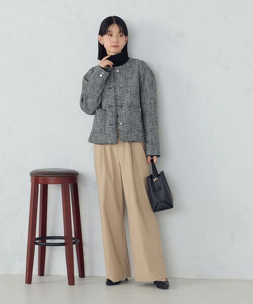 COMME CA ISM / コムサイズム ノーカラージャケット | ファンシーツイード　ノーカラージャケット | 詳細6