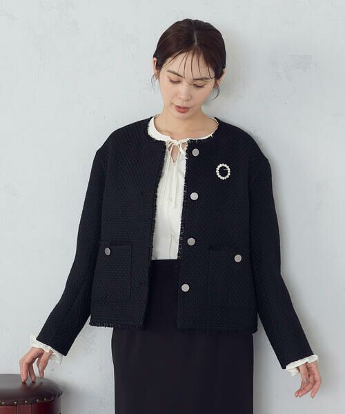 COMME CA ISM / コムサイズム ノーカラージャケット | ファンシーツイード　ノーカラージャケット | 詳細23