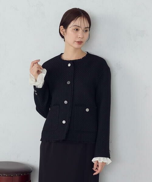 COMME CA ISM / コムサイズム ノーカラージャケット | ファンシーツイード　ノーカラージャケット | 詳細26