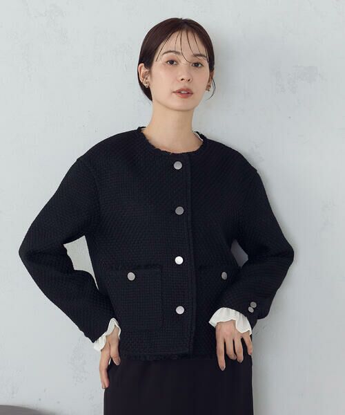 COMME CA ISM / コムサイズム ノーカラージャケット | ファンシーツイード　ノーカラージャケット | 詳細27