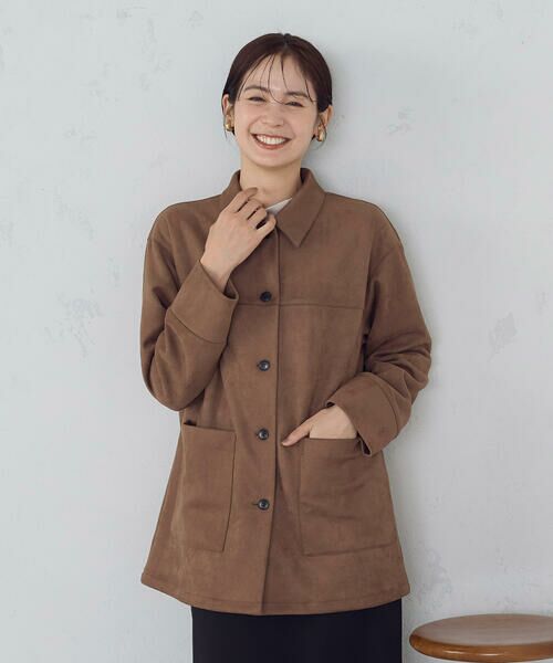 COMME CA ISM / コムサイズム その他アウター | スエード調　シャツジャケット | 詳細14