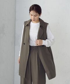 COMME CA ISM / コムサイズム ベスト | 【セットアップ対応】ポリエステルツイル　ロングジレ