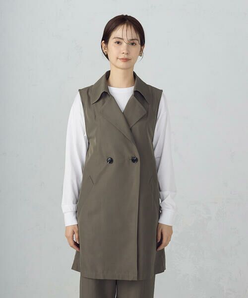 COMME CA ISM / コムサイズム ベスト | 【セットアップ対応】ポリエステルツイル　ロングジレ | 詳細14