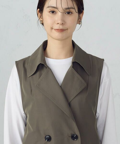 COMME CA ISM / コムサイズム ベスト | 【セットアップ対応】ポリエステルツイル　ロングジレ | 詳細17