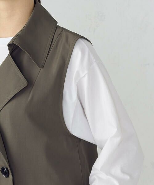 COMME CA ISM / コムサイズム ベスト | 【セットアップ対応】ポリエステルツイル　ロングジレ | 詳細18