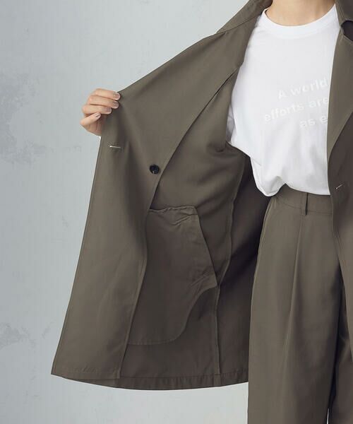 COMME CA ISM / コムサイズム ベスト | 【セットアップ対応】ポリエステルツイル　ロングジレ | 詳細21