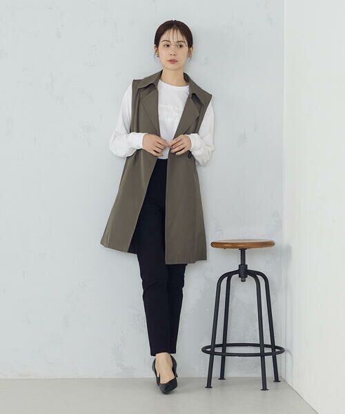 COMME CA ISM / コムサイズム ベスト | 【セットアップ対応】ポリエステルツイル　ロングジレ | 詳細6