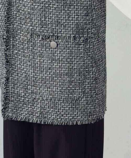 COMME CA ISM / コムサイズム ベスト | ファンシーツイード　ロングジレ | 詳細10