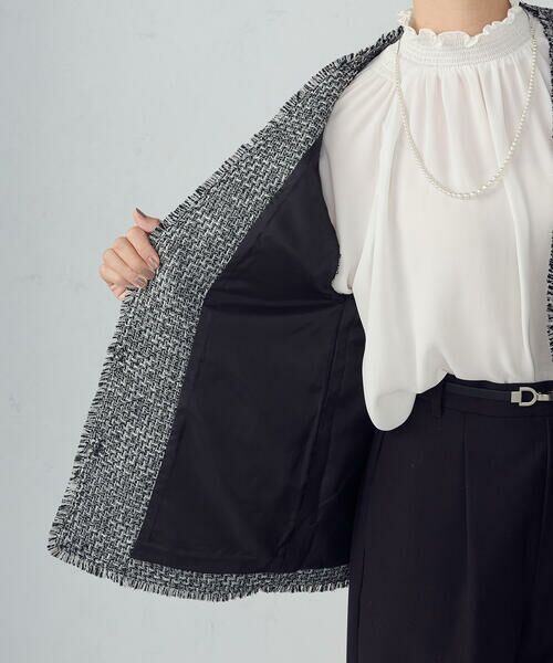 COMME CA ISM / コムサイズム ベスト | ファンシーツイード　ロングジレ | 詳細11