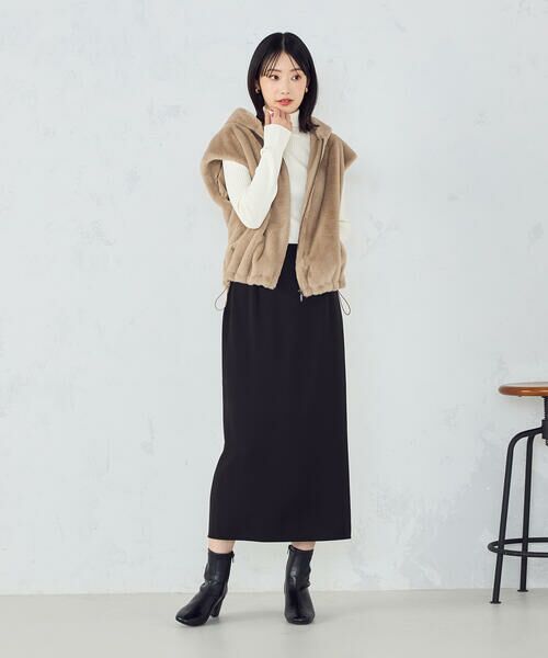 COMME CA ISM / コムサイズム ベスト | ラビット調　ファーフーデッドジレ | 詳細2