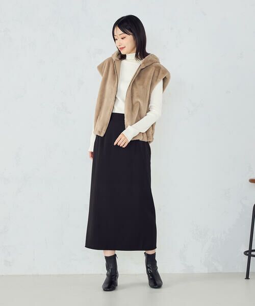 COMME CA ISM / コムサイズム ベスト | ラビット調　ファーフーデッドジレ | 詳細3