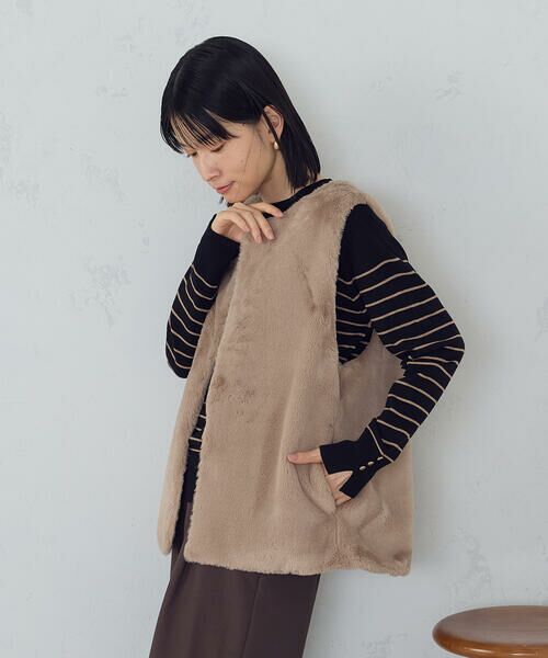 COMME CA ISM / コムサイズム ベスト | ラビット調　ファージレ | 詳細5