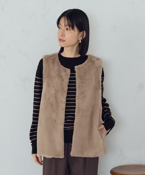 COMME CA ISM / コムサイズム ベスト | ラビット調　ファージレ | 詳細6