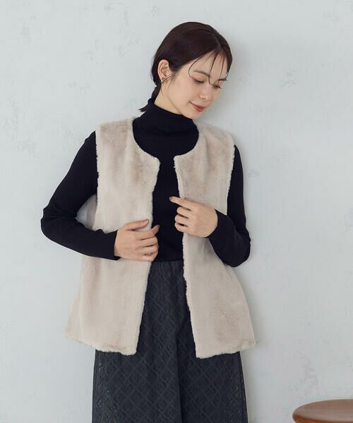 COMME CA ISM / コムサイズム ベスト | ラビット調　ファージレ | 詳細11