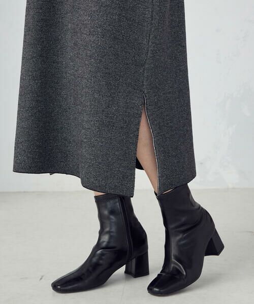 COMME CA ISM / コムサイズム ミニ丈・ひざ丈ワンピース | Ｖネック　ニットワンピース | 詳細14