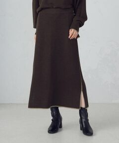 COMME CA ISM / コムサイズム ロング・マキシ丈スカート | ライン配色　ニットタイトスカート / セットアップ対応