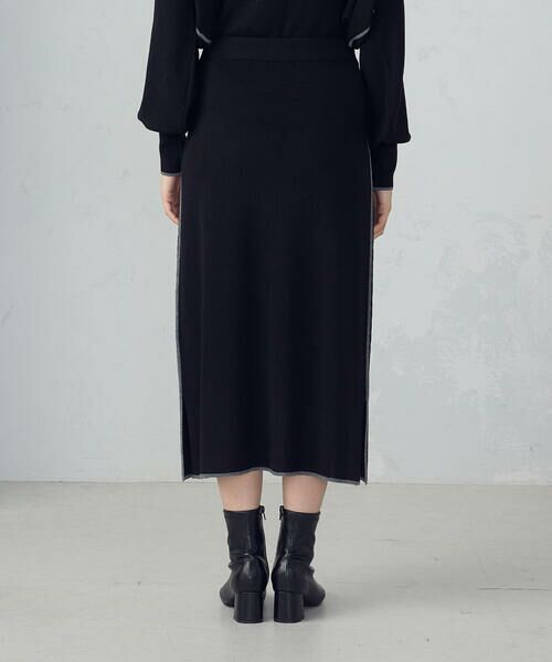 COMME CA ISM / コムサイズム ロング・マキシ丈スカート | ライン配色　ニットタイトスカート / セットアップ対応 | 詳細6
