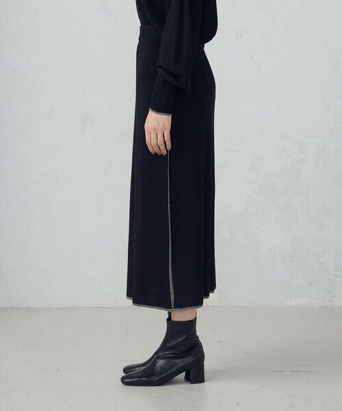COMME CA ISM / コムサイズム ロング・マキシ丈スカート | ライン配色　ニットタイトスカート / セットアップ対応 | 詳細7