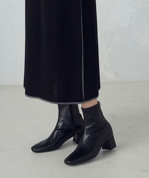 COMME CA ISM / コムサイズム ロング・マキシ丈スカート | ライン配色　ニットタイトスカート / セットアップ対応 | 詳細10