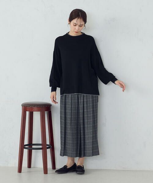 COMME CA ISM / コムサイズム ロング・マキシ丈スカート | ライン配色　ニットタイトスカート / セットアップ対応 | 詳細3