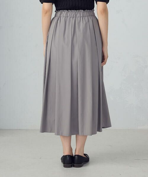 COMME CA ISM / コムサイズム ロング・マキシ丈スカート | ポリエステルタフタ　タックギャザーフレアスカート | 詳細12