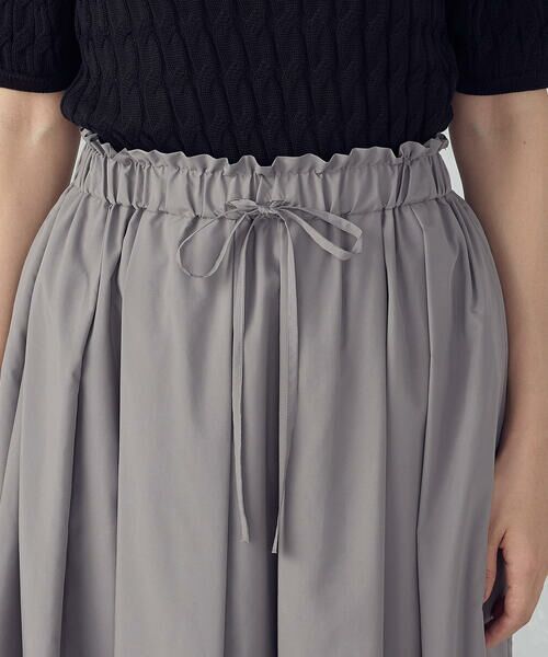 COMME CA ISM / コムサイズム ロング・マキシ丈スカート | ポリエステルタフタ　タックギャザーフレアスカート | 詳細13