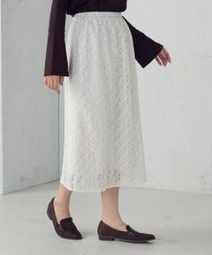 COMME CA ISM / コムサイズム ロング・マキシ丈スカート | 2WAY Iラインレーススカート