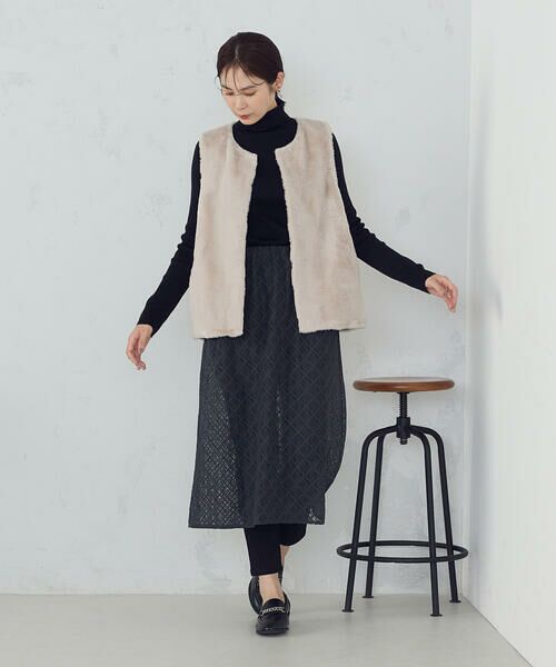 COMME CA ISM / コムサイズム ロング・マキシ丈スカート | 2WAY Iラインレーススカート | 詳細13