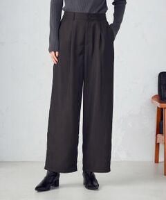 COMME CA ISM / コムサイズム その他パンツ | 【セットアップ対応】ポリエステルツイル　ワイドテーパードパンツ