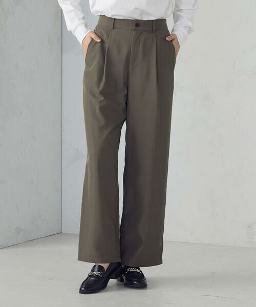 COMME CA ISM / コムサイズム その他パンツ | 【セットアップ対応】ポリエステルツイル　ワイドテーパードパンツ | 詳細8