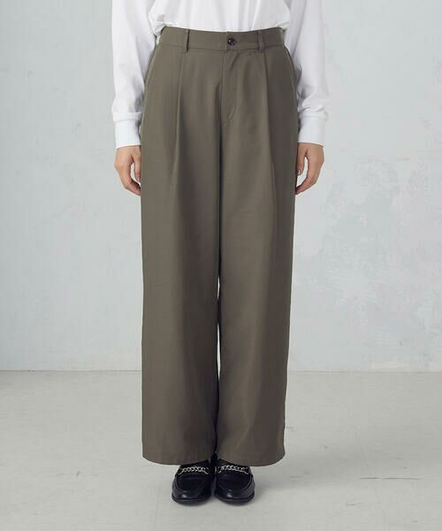 COMME CA ISM / コムサイズム その他パンツ | 【セットアップ対応】ポリエステルツイル　ワイドテーパードパンツ | 詳細9