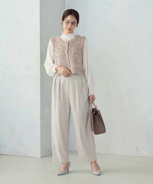 COMME CA ISM / コムサイズム その他パンツ | ワイド テーパードシルエットパンツ | 詳細9