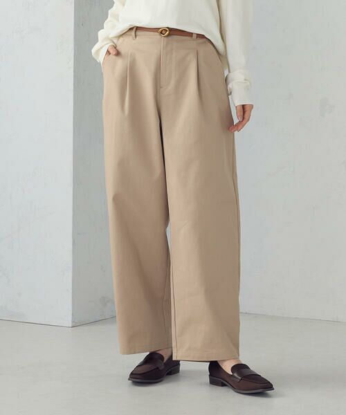 COMME CA ISM / コムサイズム その他パンツ | ソフトカービーパンツ(ベージュ)