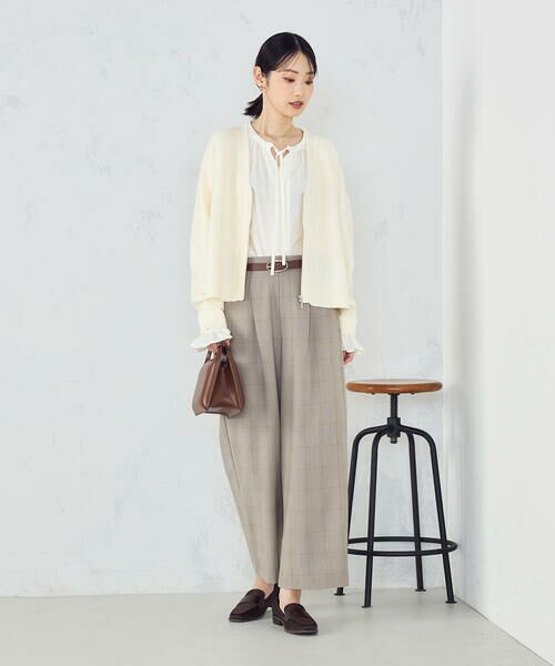 COMME CA ISM / コムサイズム カーディガン・ボレロ | 地柄 ジップカーディガン | 詳細1