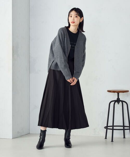 COMME CA ISM / コムサイズム カーディガン・ボレロ | 地柄 ジップカーディガン | 詳細11