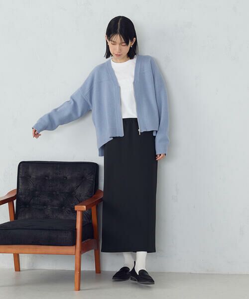 COMME CA ISM / コムサイズム カーディガン・ボレロ | 地柄 ジップカーディガン | 詳細19