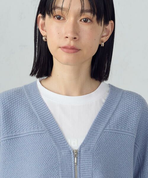 COMME CA ISM / コムサイズム カーディガン・ボレロ | 地柄 ジップカーディガン | 詳細28